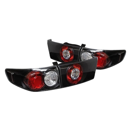 Laptopdigitalme Euro Style Tail Lights for 2003-2005 Honda Accord 4 Door - Black LA3881214